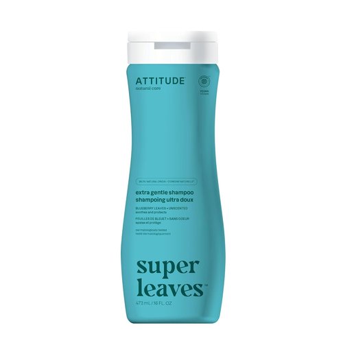 ATTITUDE Extra Gentle Hair Shampoo - EWG Verified, Soothes Dry Scalp, Vegan & Unscented, 16 Fl Oz