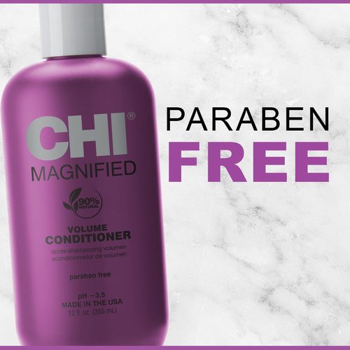CHI Magnified Volume Conditioner - Boosts Volume & Strengthens Hair | Sulfate-Free, 12 Oz
