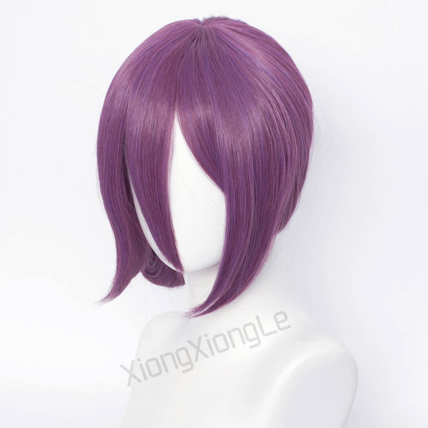 XiongXiongLe Man Reze Purple Ponytail Cosplay Wig Anime Chainsaw Heat Resistant Fiber Synthetic Women's Costume Hair with Cap Wig for Party Halloween(Reze)