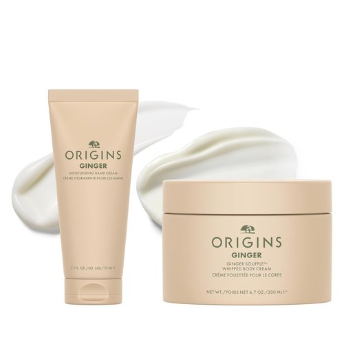 Origins Luxurious 2-Piece Ginger Hand & Body Care Set - Includes Hand Cream & Whipped Body Cream