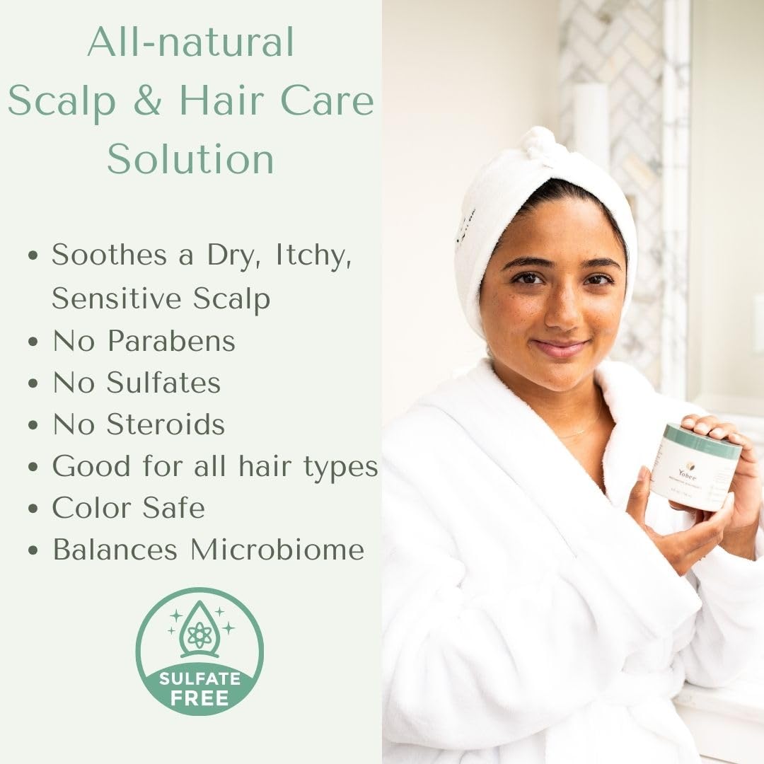 Yobee Restorative Scalp Mask | Dry Scalp Treatment with Probiotic Extracts & Organic Honey - 4 fl oz