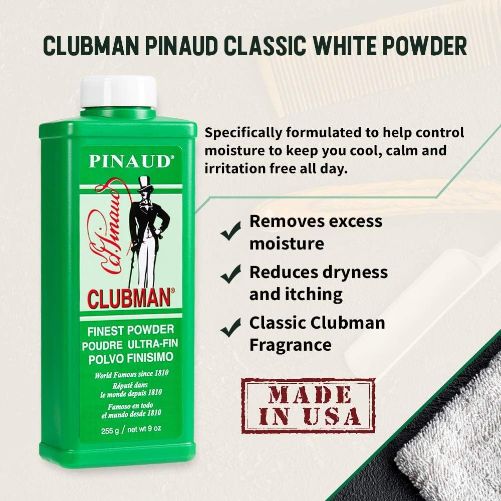 Clubman Pinaud Talc 9 oz (pack of 4)