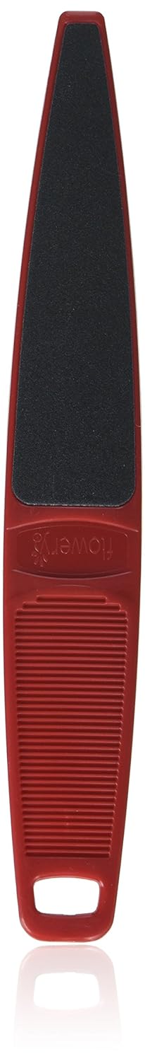 Flowery Original Swedish Clover Red Foot File - Effective Pedicure Scrubber, 60/100 Grit | Vibrant Red