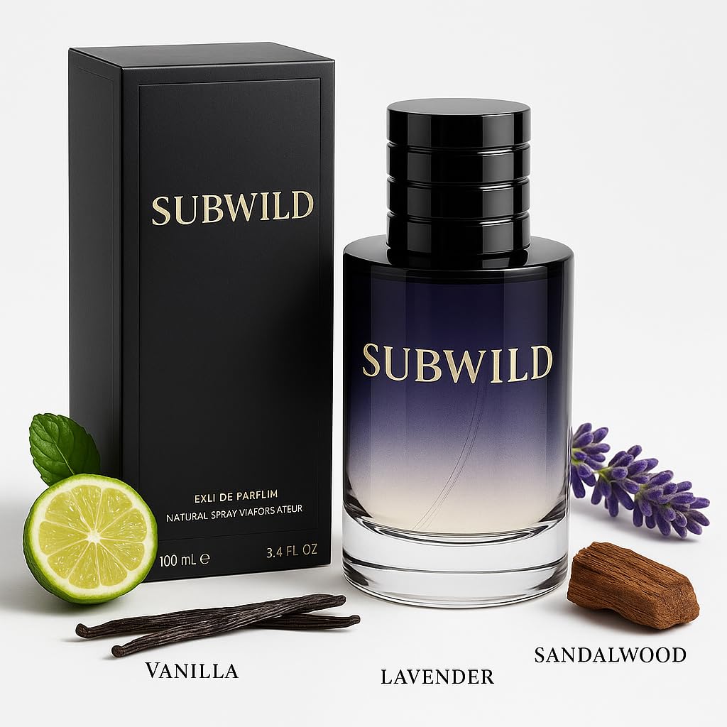 Skiennix Men's Perfume - Light Eau De Toilette with Long-Lasting Vanilla & Lavender | 3.4 FL OZ