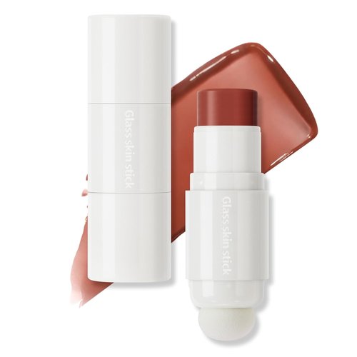 HOSAILY Double-Ended Blush Highlighter Stick - Shimmer Glow for Natural Dewy Skin | Lightweight Creamy Balm 03