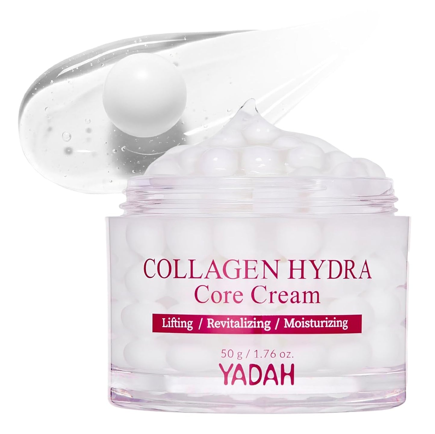YADAH Collagen Hydra Core Cream - Deep Hydration Capsule Filler with 10 Hyaluronic Acids, 1.76 oz