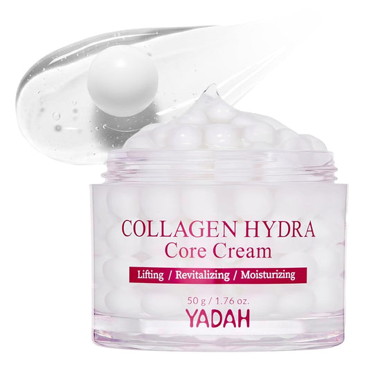 YADAH Collagen Hydra Core Cream - Deep Hydration Capsule Filler with 10 Hyaluronic Acids, 1.76 oz