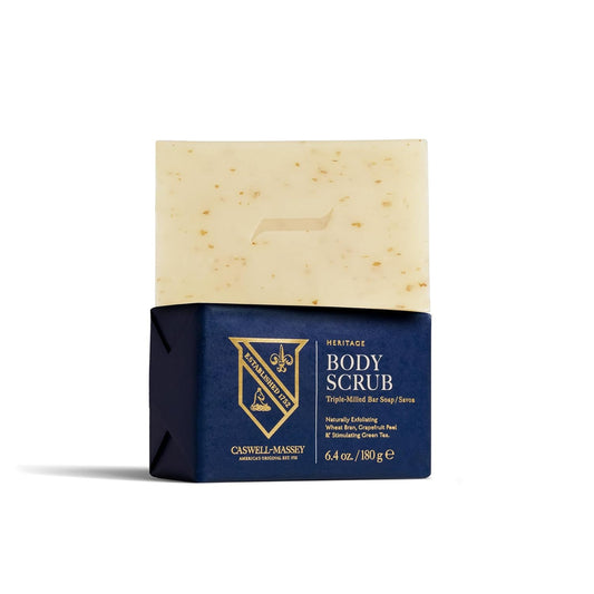 Caswell-Massey Body Scrub Castile Bar Soap - Exfoliating Natural Soap for All Skin Types, 6.4 oz