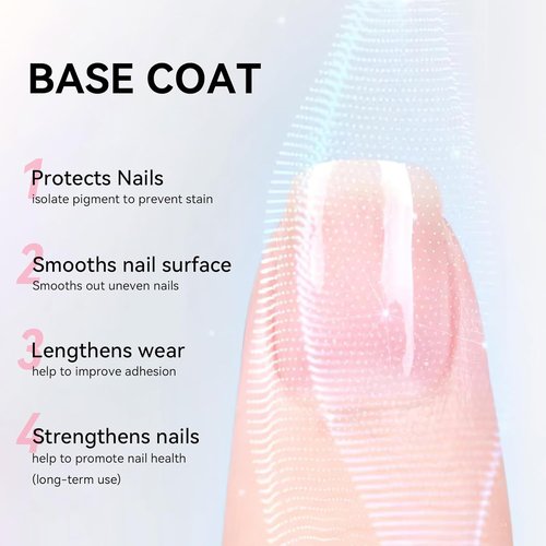 Regine Switzerland Nail Polish Set - Clear Base & Top Coat | Vegan, Quick Dry, Chip Resistant, 2 Pcs