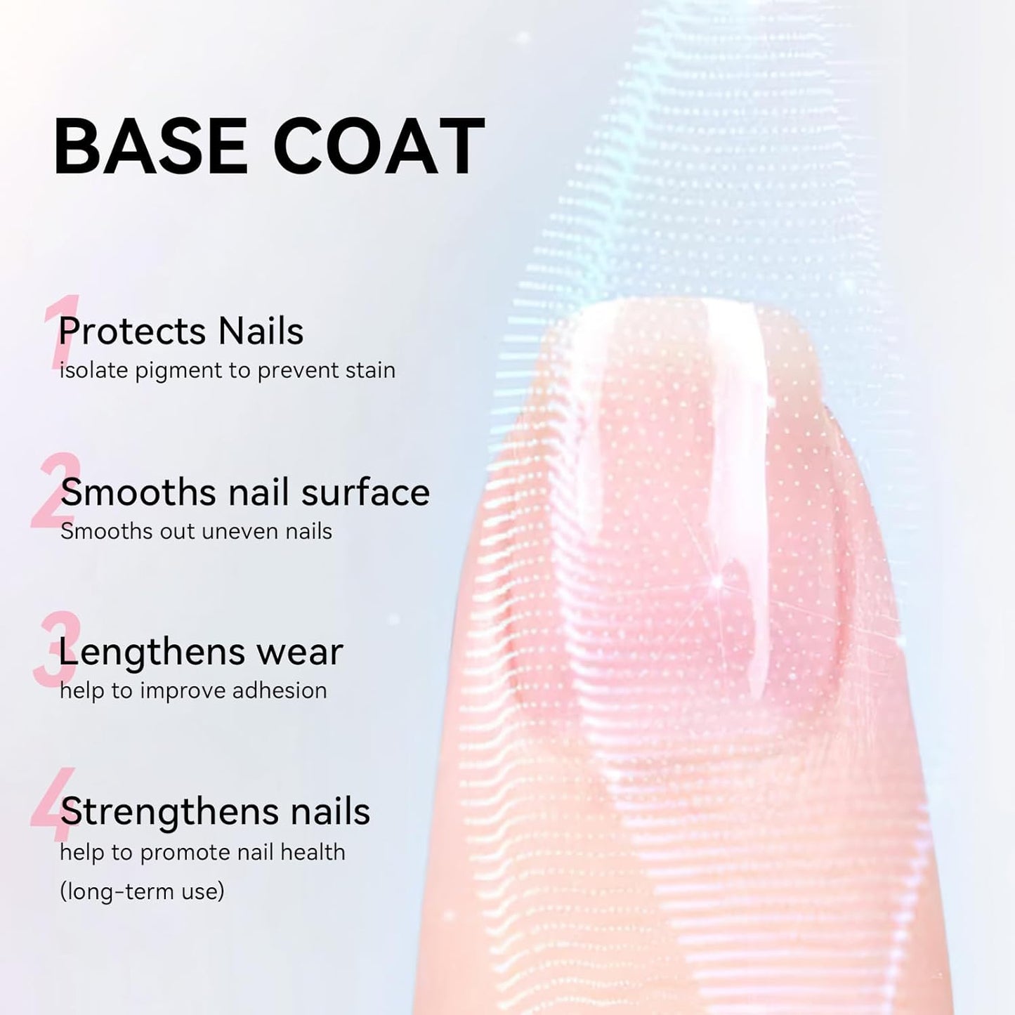 Skiennix Nail Polish Set - Clear Base & Top Coat for Strong, Long-Lasting Nails | Vegan, Quick Dry, 2 Pcs