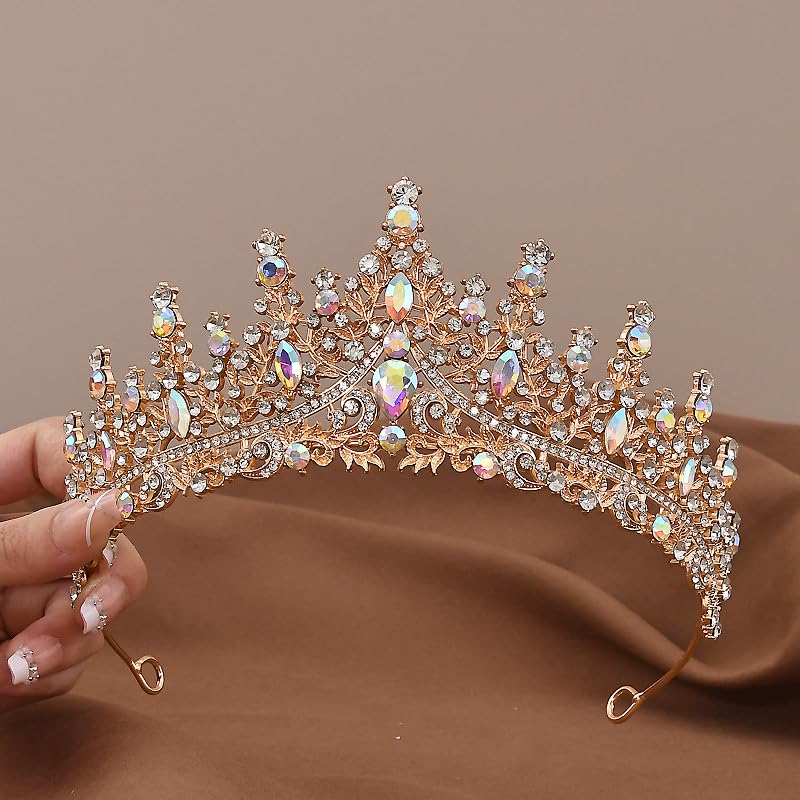 Wedding Tiara for Women,Queen Crown,Princess Tiara Crowns for Pageant Prom Birthday(1PC-Black)