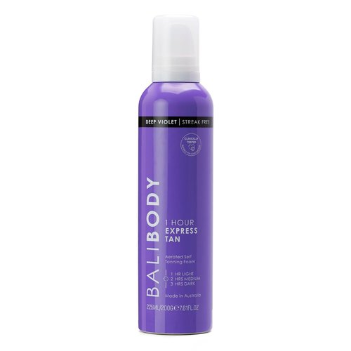 BALI BODY Deep Violet Self Tanner - Fast-Acting, Weightless Mousse for Natural Bronze | Hydrating, No-Transfer Formula