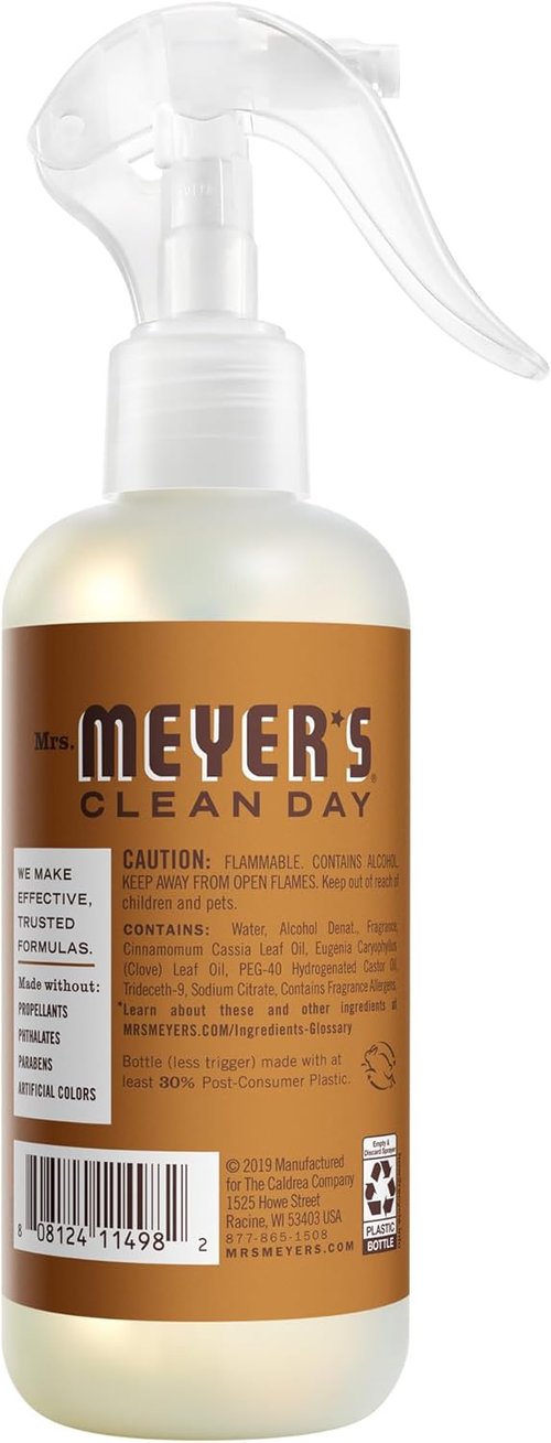 Mrs. Meyer's Clean Day Room Spray - Acorn Spice Scent | 8 Fl Oz Bottle for Fresh Home Fragrance