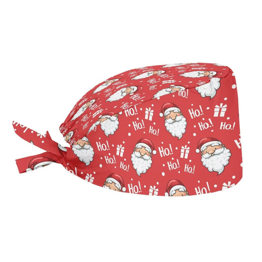 JEOCODY Christmas Santa Claus Bats Caps Working Hat for Men Women One Size Waterproof Adjustable Tie Back Cap with Sweatband, Breathable Work Cap