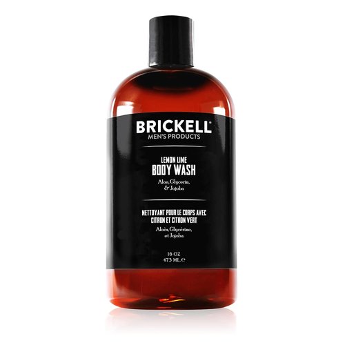 Brickell Men's Invigorating Body Wash - Natural Deep Cleaning Shower Gel with Aloe & Jojoba Oil | 16 Oz Lemon Lime