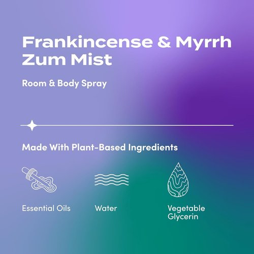 Indigo Wild Zum Mist Room & Body Spray - Aromatherapy Essential Oil - Frankincense & Myrrh - 4 Fl Oz