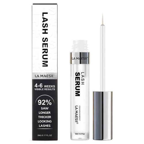 LA MAESII Eyelash Growth Serum - Advanced Formula for Longer, Thicker Lashes | Vegan & Cruelty-Free (5mL)