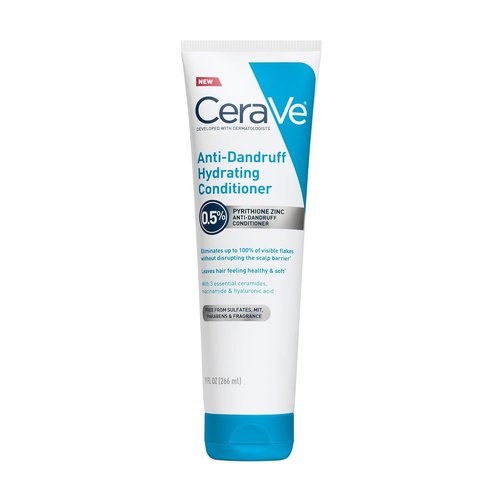CeraVe Hydrating Anti-Dandruff Conditioner - 0.5% Pyrithione Zinc Treatment with Ceramides & Hyaluronic Acid | Sulfate-Free, Reduces Itchy Scalp