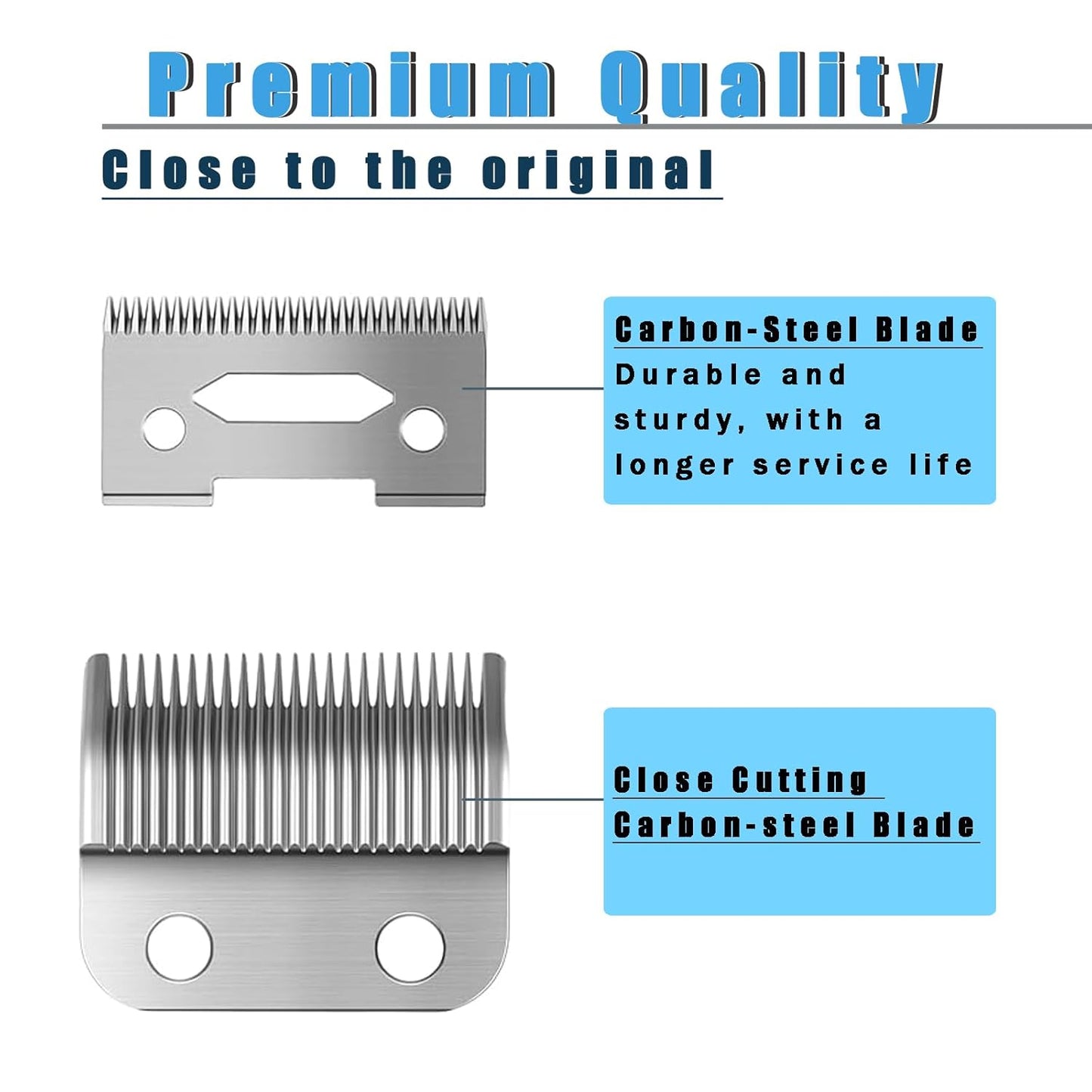 Wahl Clipper Replacement Blades - 2 Pack Compatible with 2 Hole Clipper Blades for Precision Cutting