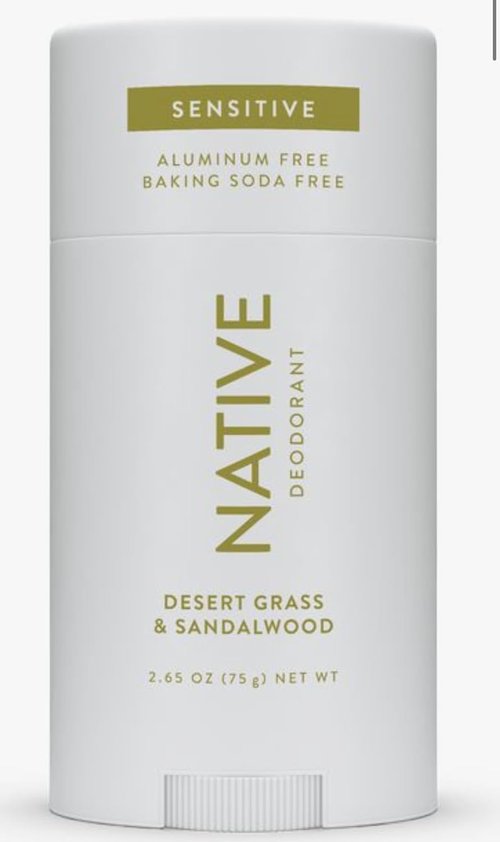Native Sensitive Deodorant - Aluminum-Free & Baking Soda-Free | Desert Grass & Sandalwood Scent