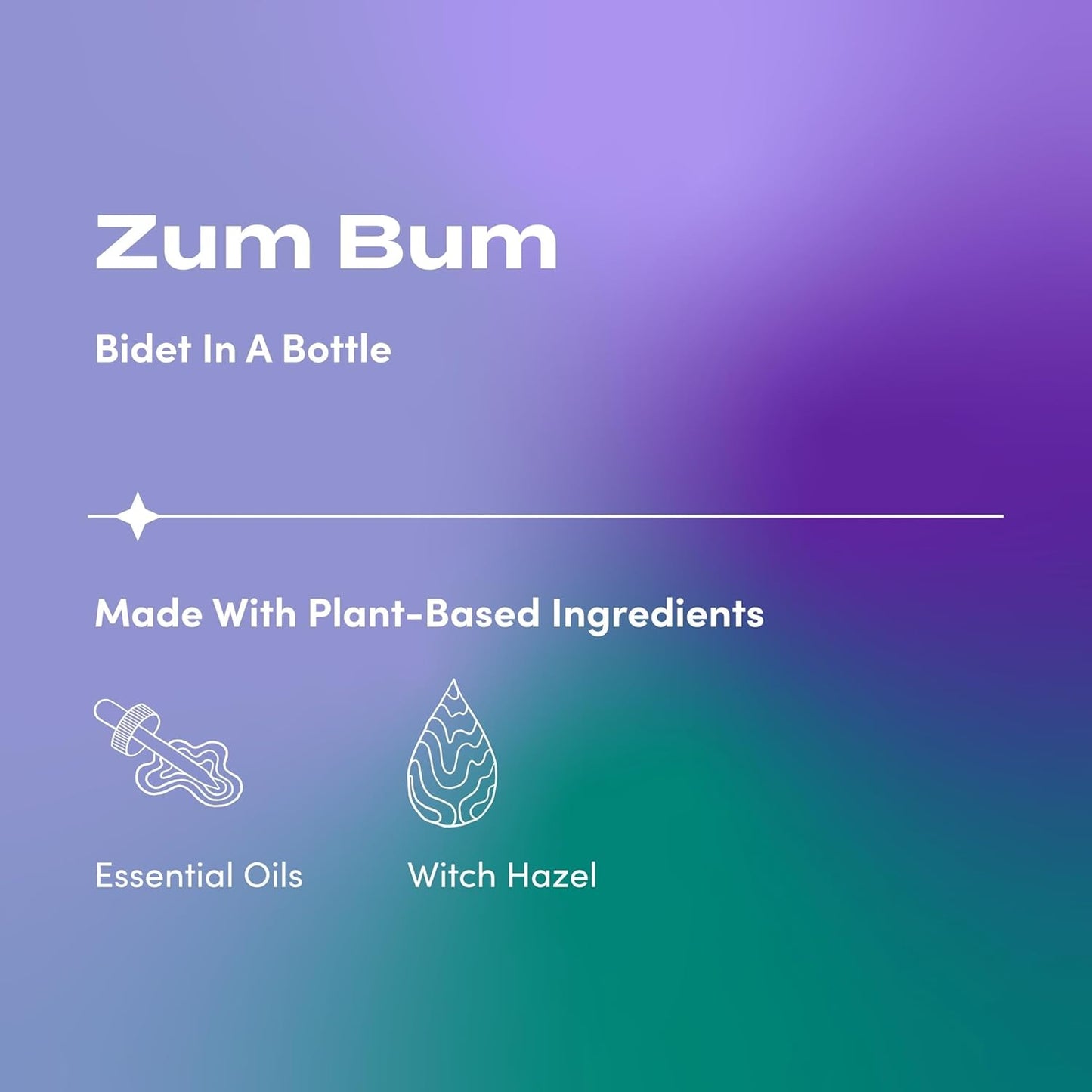 Zum Indigo Wild Bum Bidet - Natural Portable Bidet for Men & Women | Witch Hazel & Essential Oils - 4 fl oz