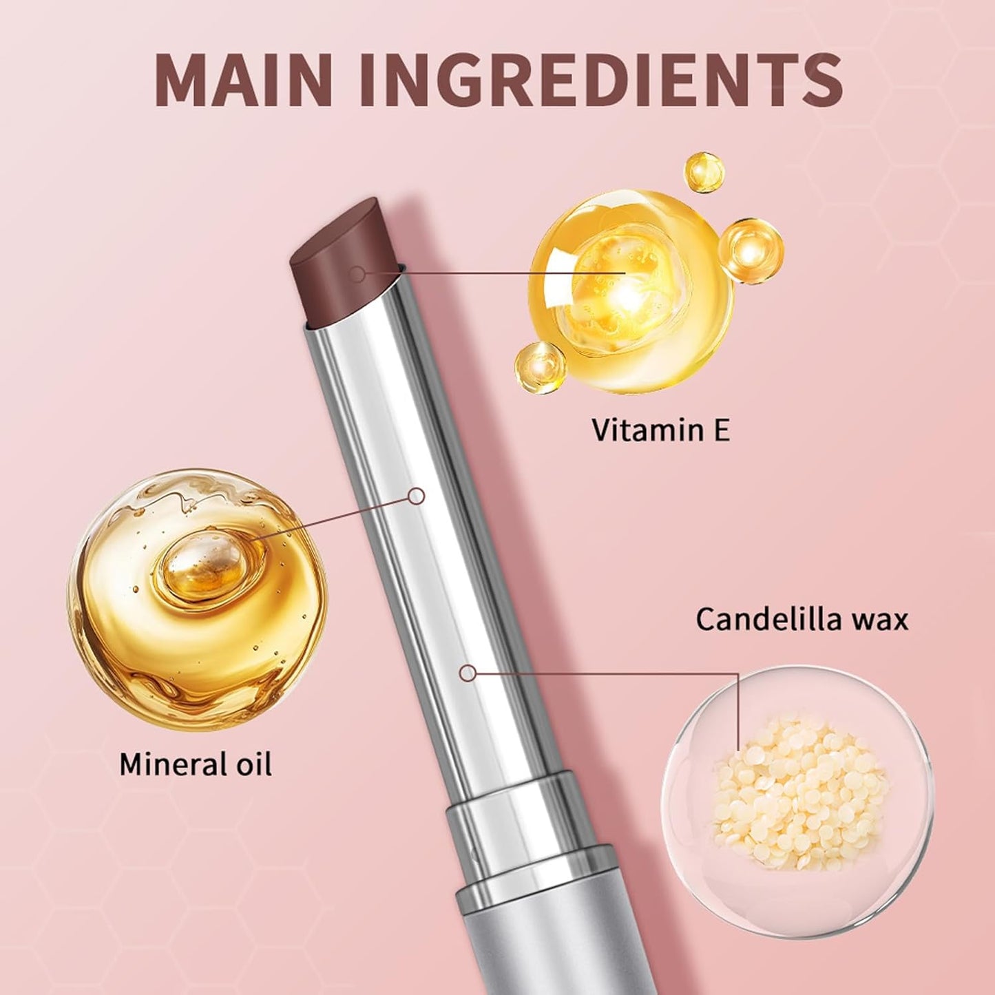 Baisen Diary Honey Lipstick - Sheer Hydrating Tinted Lip Balm for All Skin Tones | Natural Black Cherry Tint (Nude Honey)
