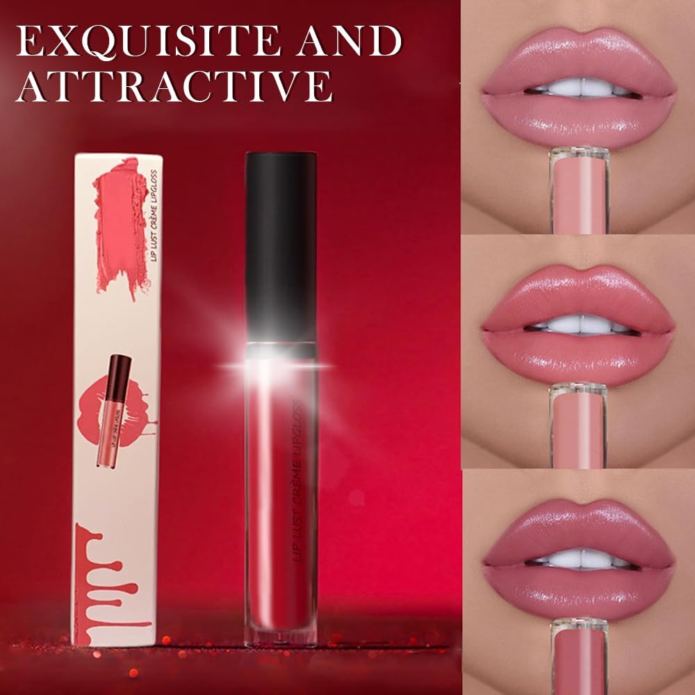 Teamoda 12 Color Cream Lip Gloss - Long-Lasting, Waterproof Hydrating Velvet Lipstick | 1.3 Fl Oz