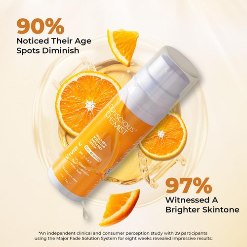 Conscious Chemist Vitamin C 10% Face Serum - Brightening & Anti-Aging Formula | 30ml | Reduces Dark Circles & Fine Lines for Glowing Skin