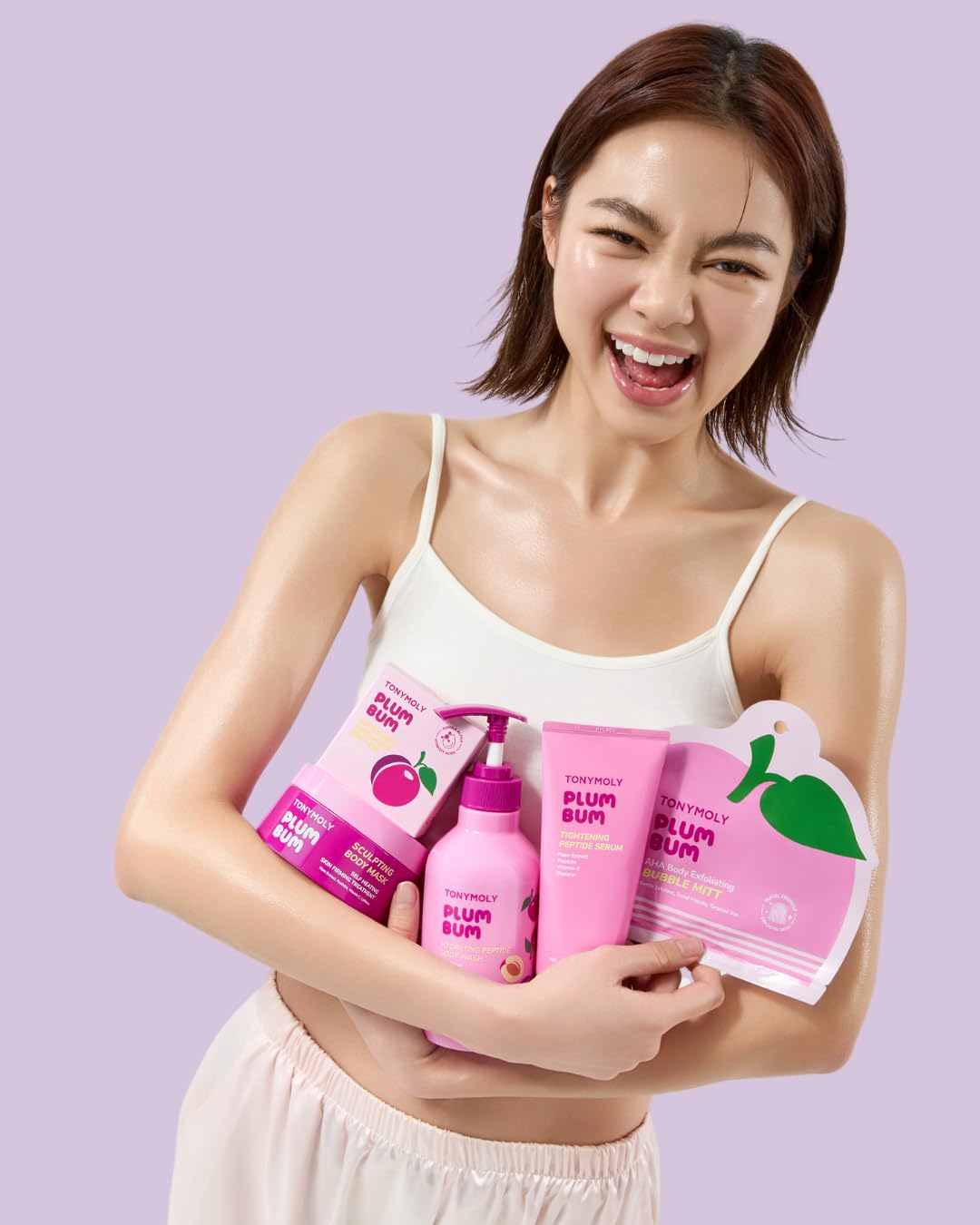 TONYMOLY Plum Bum Body Wash - Hydrating & Nourishing Cleanser with Peptides & Plum Extract | 13.5 fl oz