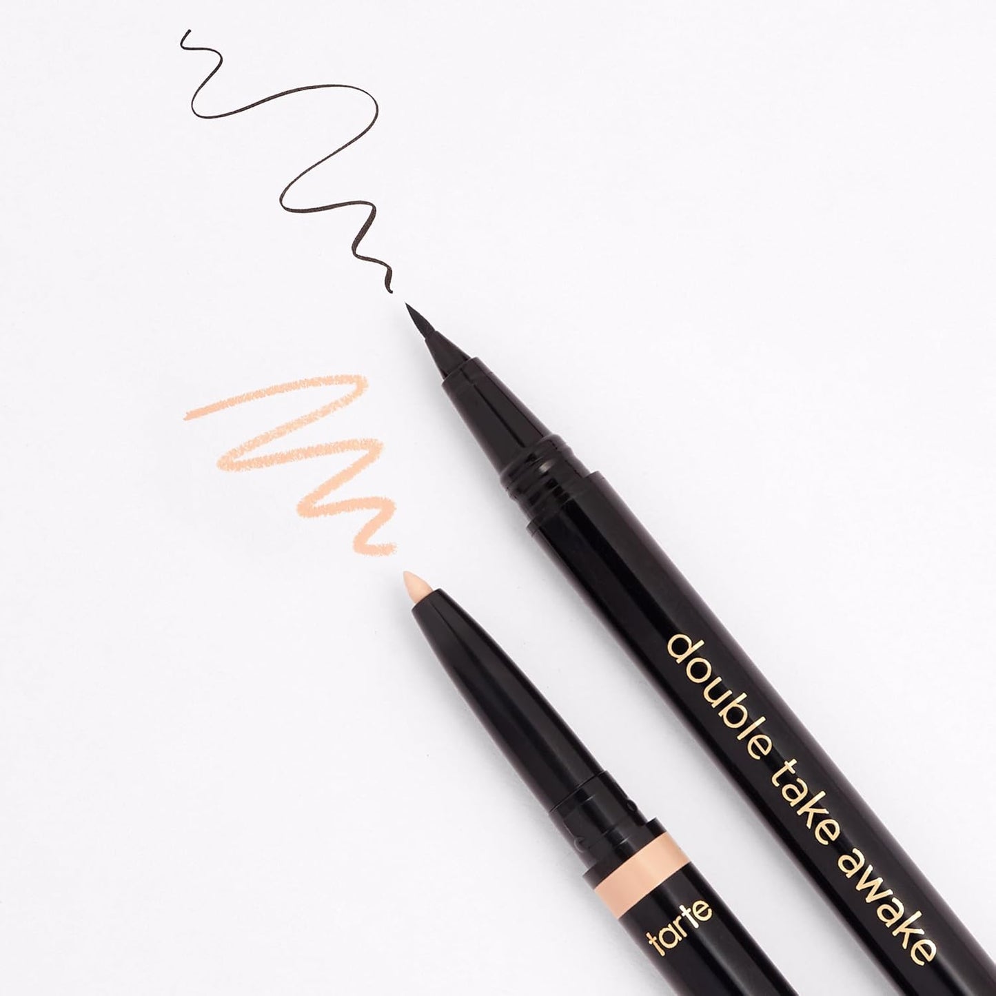 Tarte Double Take Awake Micro Liquid Liner - 2-in-1 Amazonian Clay Eyeliner Pen for Bold, Longwear, Waterproof Eyes