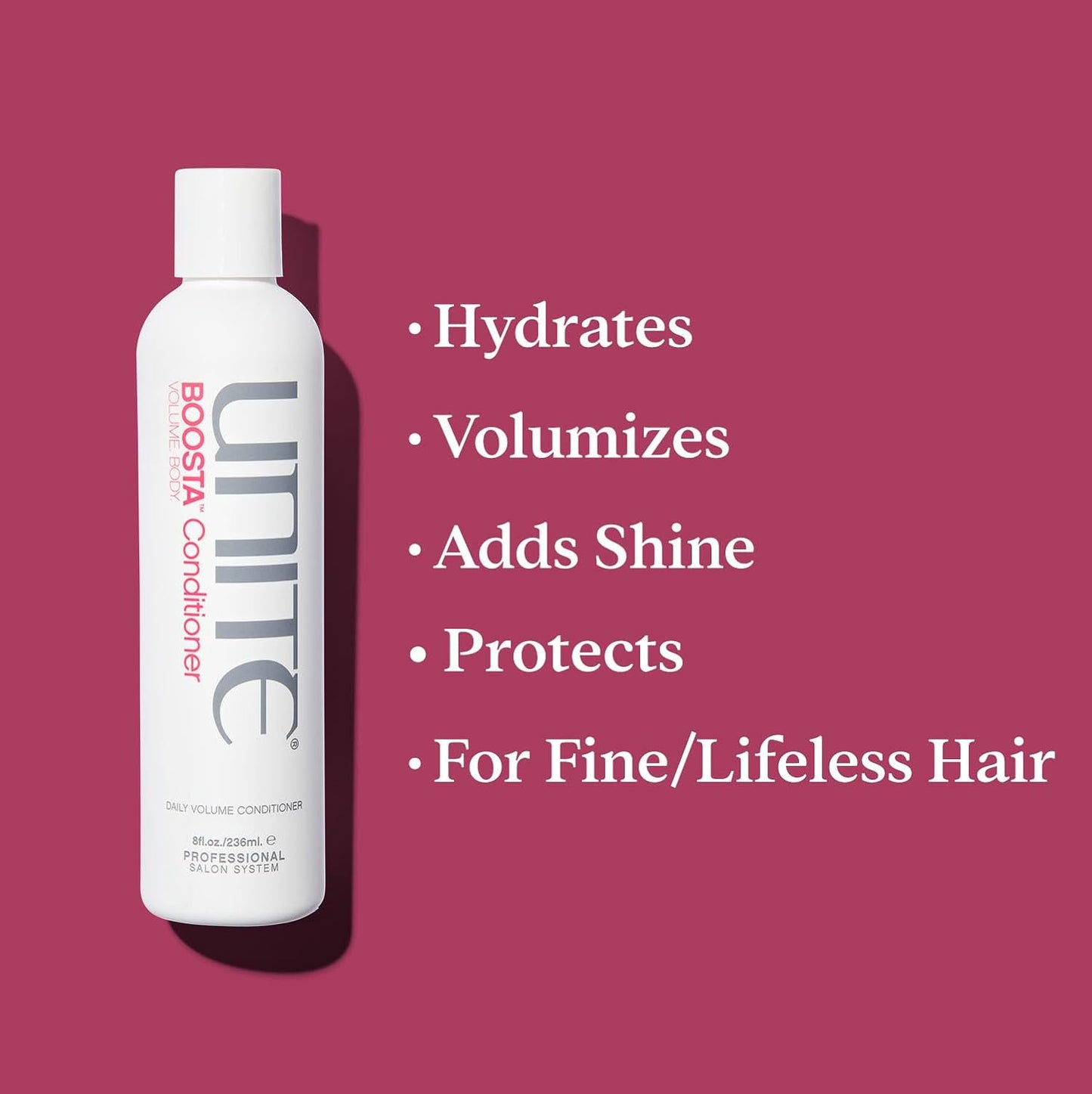 UNITE Hair BOOSTA Shampoo, Conditioner & Volumizing Spray - Adds Lift, Body & Shine for Fine Hair - 10 Fl Oz, 8 Fl Oz, 8 Fl Oz