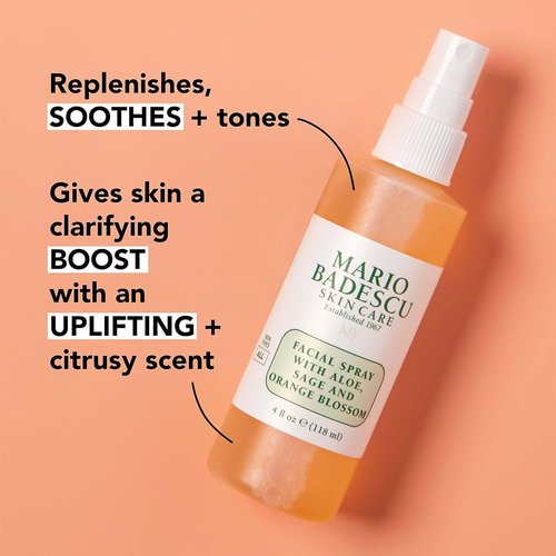 Mario Badescu Facial Spray - Hydrating Face Mist with Aloe, Sage & Orange Blossom for All Skin Types