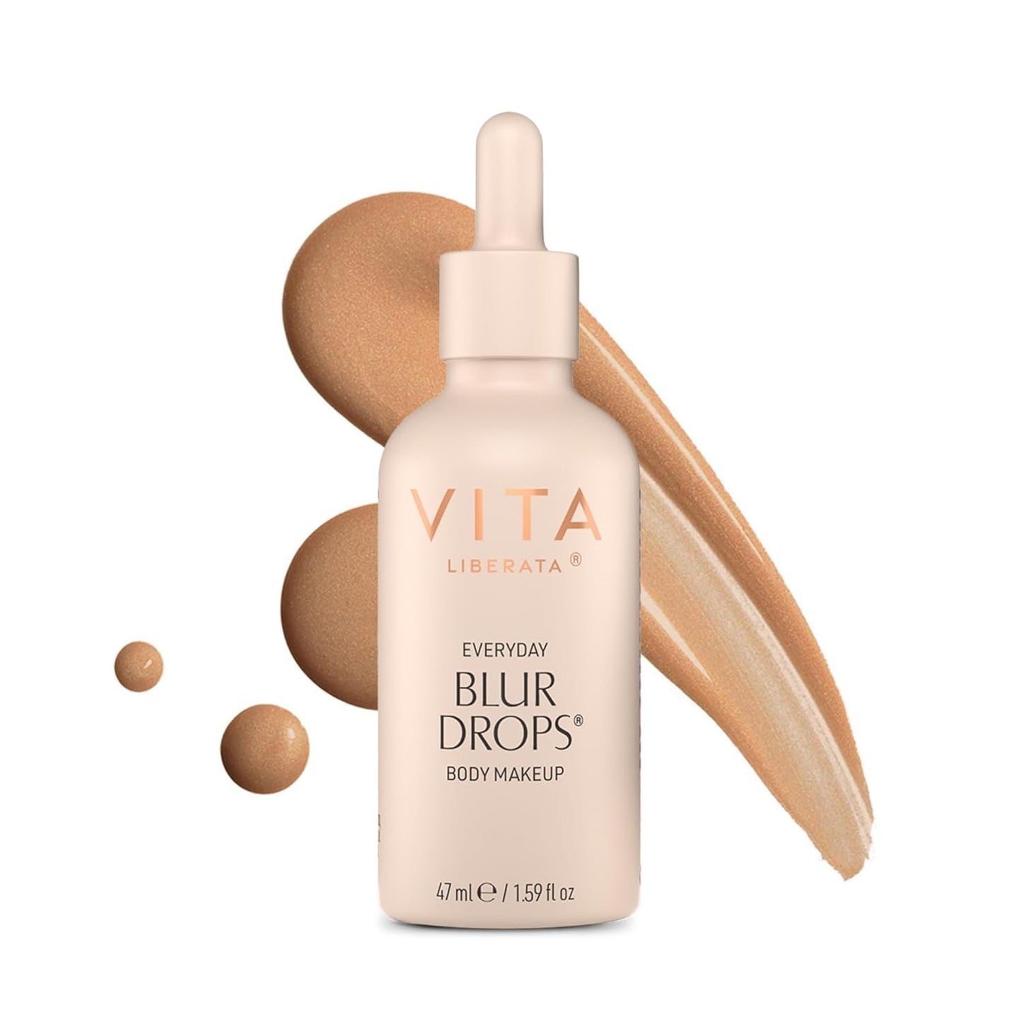 VITA LIBERATA Everyday Body Blur Drops - Medium 1.59 Fl Oz | Water-Resistant Body Makeup for Matte Satin Finish