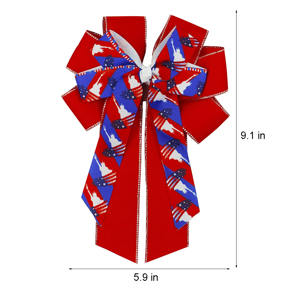 Flag Clips Patriotic Hairwear July 4th Hair Accessories Cheerleader Hairpin Hair Bows for Girls Women (3C)