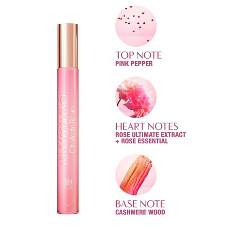 Charlotte Tilbury Love Frequency Eau De Parfum - Floral Pheromone-Enhancing Perfume with Patchouli Musk & Rose Notes