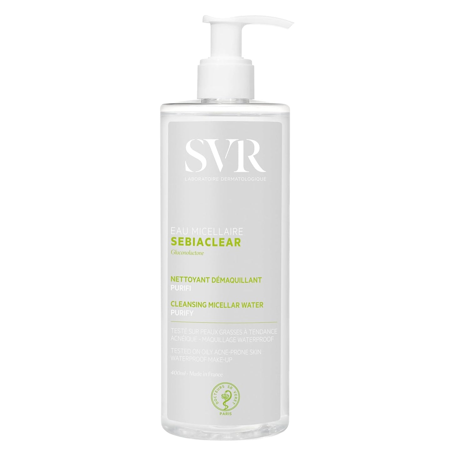 SVR Sebiaclear Micellar Water - Purifying Makeup Remover for Oily & Combination Skin | 13.5 fl. oz.