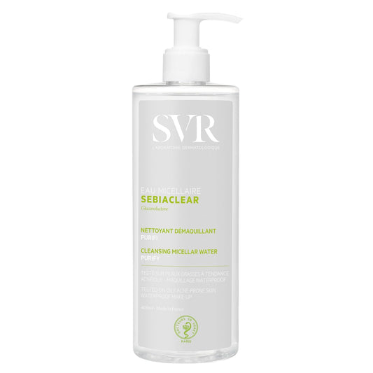SVR Sebiaclear Micellar Water - Purifying Makeup Remover for Oily & Combination Skin | 13.5 fl. oz.