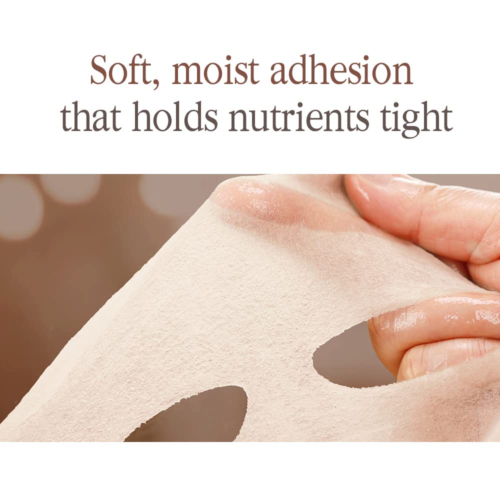 Pyunkang Yul Fermented Black Tea Revitalizing Mask Pack with Low Molecule Collagen, Shea Butter, Skin Revival, Elasticity Care, Deep Moisturizing, Korean Face Skin Care Facial Mask Sheet 25ml x 10ea