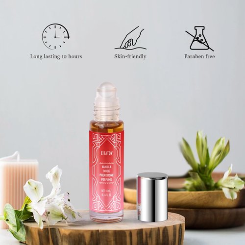 Eitatov Pheromone Perfume for Women, Long-Lasting Vanilla Perfume Oil, Roll-On, Travel Size (0.34 fl oz/10ml)