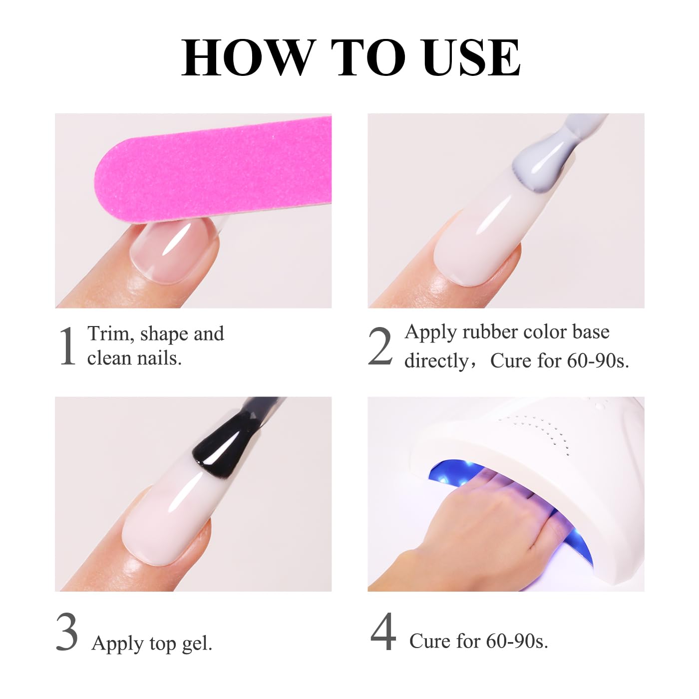 Imtiti Rubber Base Gel Polish, 15ML Nude Pink Color Base Gel For Nails Builder Gel Sheer Jelly Gel Nail Polish Strengthener Gel Nail For Starters DIY Nail Art Soak Off UV LED