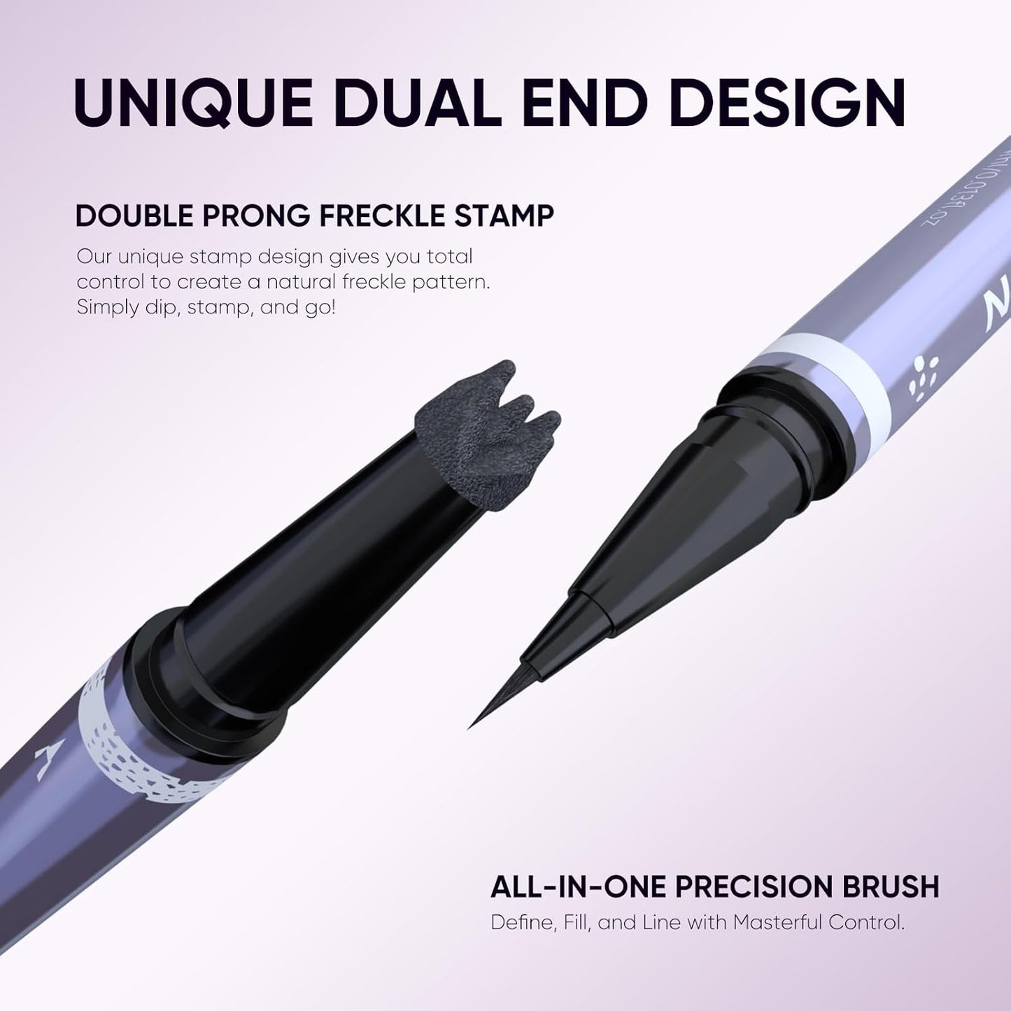 2CHILL Dual Ended Freckle Pen - 2-in-1 Microblading & Eyebrow Pen | Waterproof Natural Freckles (02 Brown)