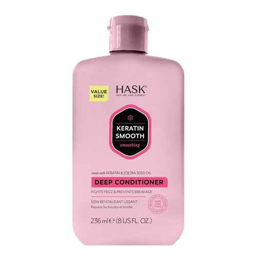 HASK Keratin Smoothing Deep Conditioner - Color Safe, Gluten Free & Sulfate Free | 8 Fl Oz