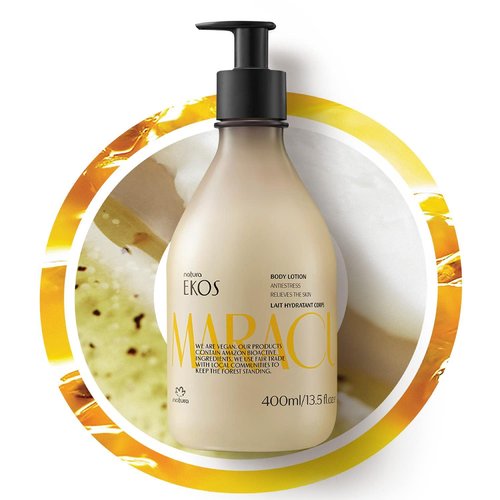 Natura Ekos Passion Fruit Body Lotion - 24-Hour Hydration & Calming Formula - Vegan Skin Care - 13.5 fl oz