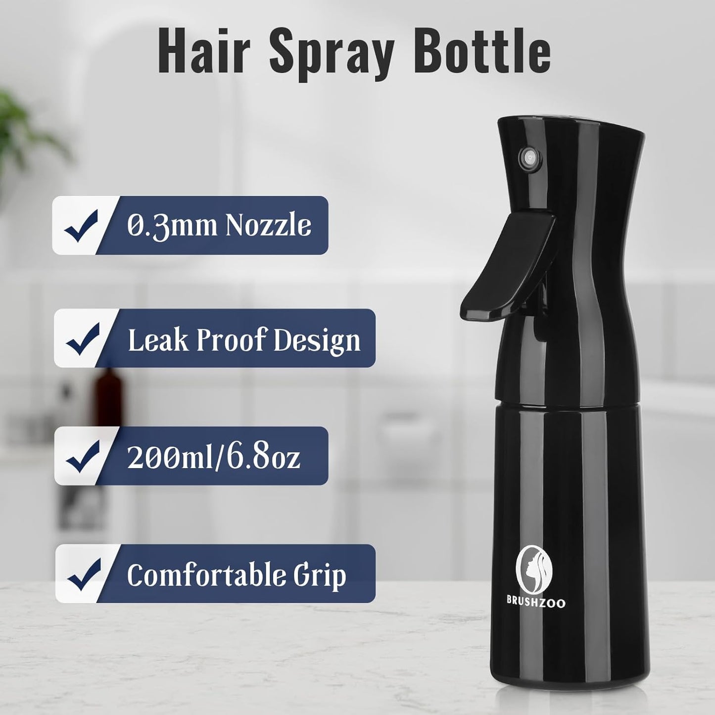 Skiennix Hair Brush Set - Detangler Brush for Natural Curly Hair | Includes Spray Bottle for Easy Styling