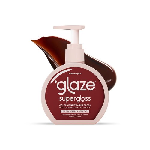 Glaze Color Conditioning Gloss - Tinted Moisturizer for Brown & Red Hair | Boosts Color & Shine - Auburn Spice, 6.4 oz