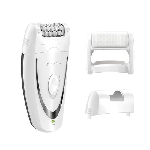 Conair GIRLBOMB Epilator - Smooth Skin Hair Removal Device with Ice Roller | Cordless 3-Piece Kit
