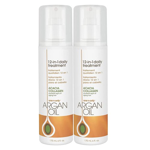 One N' Only Argan Oil 12-in-1 Daily Treatment - Lightweight Frizz Control & Moisturizing | 6 Fl Oz (2-Pack)