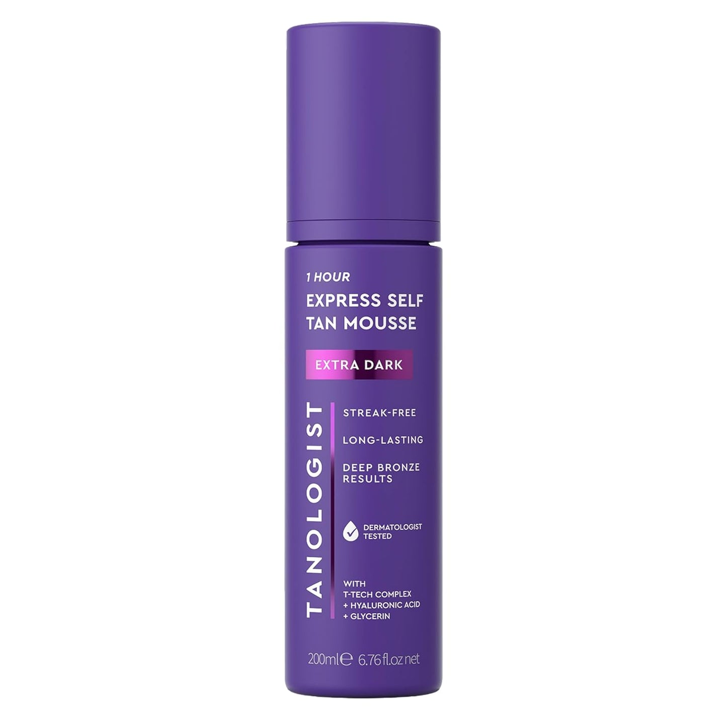 Tanologist Extra Dark Self Tan Mousse - Streak-Free, Natural Glow, Long Lasting | 6.76 fl. oz/200 ml