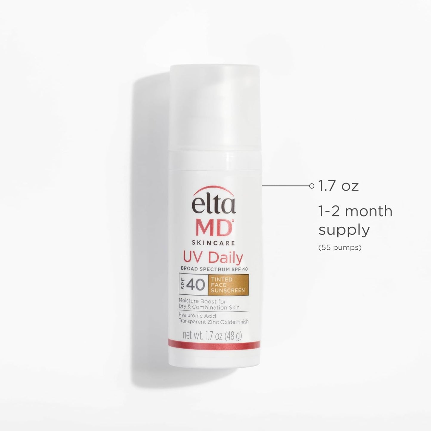 EltaMD UV Daily Face Sunscreen Moisturizer with Zinc Oxide, Daily Face Moisturizer with SPF, Great for Dry, Combination, and Normal Skin