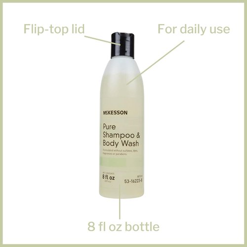 McKesson Pure Shampoo & Body Wash - Sulfate-Free, Unscented, Paraben-Free, 8 oz